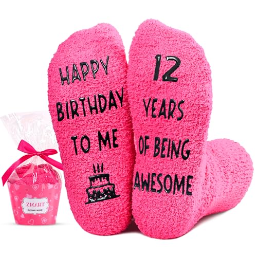 Zmart 12th Birthday Gift Ideas Socks Presents for 12 Year Old Girls Boys Twelve Year Old Gifts for Kids Age 12