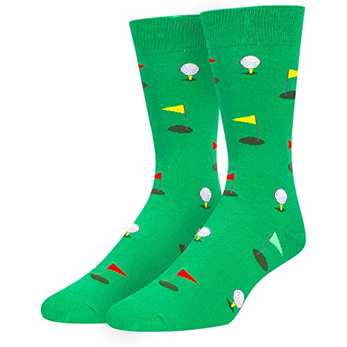 Novelty Golf Socks, Funny Golf Gifts for Golf lovers, Ball Sports Socks, Gifts for Men Women, Unisex Golf Themed Socks, Sports Lover Gift, Silly Socks