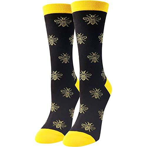 Bee Lover Gifts for Women Bee Gifts for Girl Lady Female Crazy Bee Socks, Gift for Her, Gift for Mom 2 Pairs