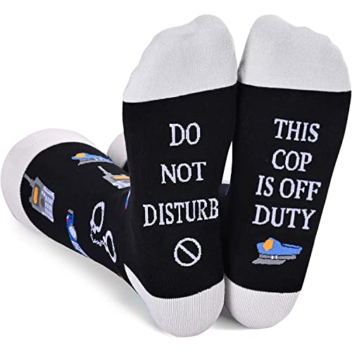 Unisex Police Socks, Policeman Gifts for Cops, Police Dad Gifts, Police Officers, Police Academy Graduations, Police Detective Police Retirement Gifts