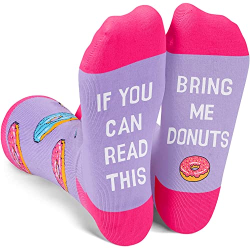 Funny Popcorn Socks for Women Who Love Popcorn, Novelty Popcorn Gifts, Women's Gag Gifts, Gifts for Popcorn lovers, Funny Sayings If You Can Read This