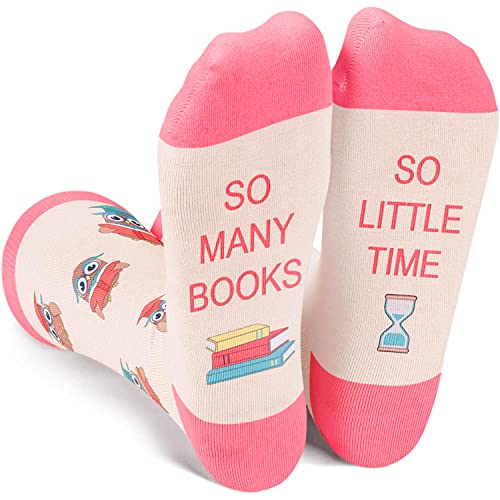 Funny Socks Crazy Socks Cool Socks Silly Socks for Women, Book Lovers Gifts  for Students, Book Gifts Reading Gifts, Book Socks