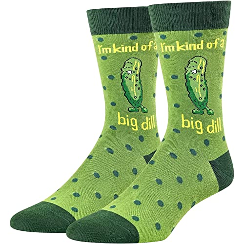 Funny Pickle Socks Men Women, Novelty Pickle Gifts for Pickle lovers, Dill Pickle Gifts, Pun Socks, If You Can Read This, Bring Me A Pickle Socks