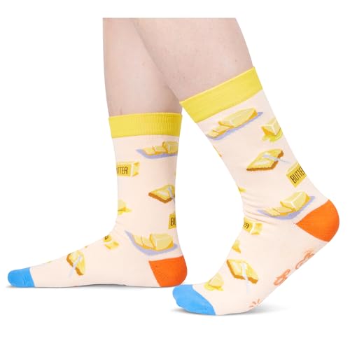 Funny Socks Men Women, Butter Socks Butter Gifts, Breakfast Socks Food Socks