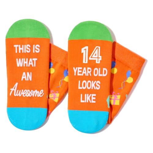 14th Birthday Gifts for 14 Year Old Teenage Girl Boy, 14 Yr Old Girl Boy Gift Ideas, Happy Birthday Socks