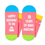 18th Birthday Gifts Socks for 18 Year Old Girl Boy, 18 Year Old Girl Boy Gift Ideas, Birthday Socks for 18 Years