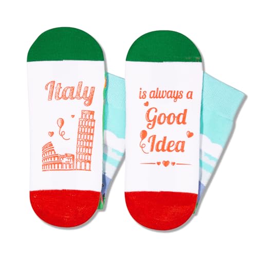 Funny Italy Gifts Italian Gifts Travel Traveler Gifts for Men Women, Travel Italian Italy Socks