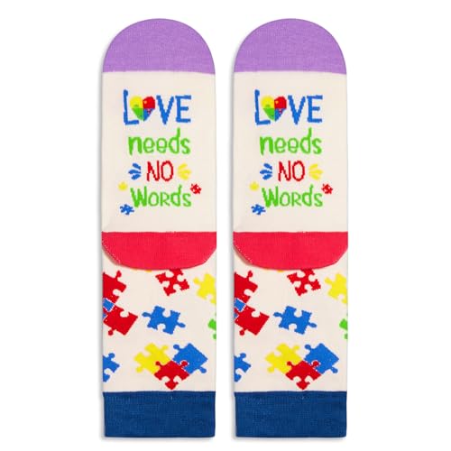 Gifts for Autistic Boys Children, Autism Gifts Autism Awareness Gifts, Autism Socks 7-9 Years