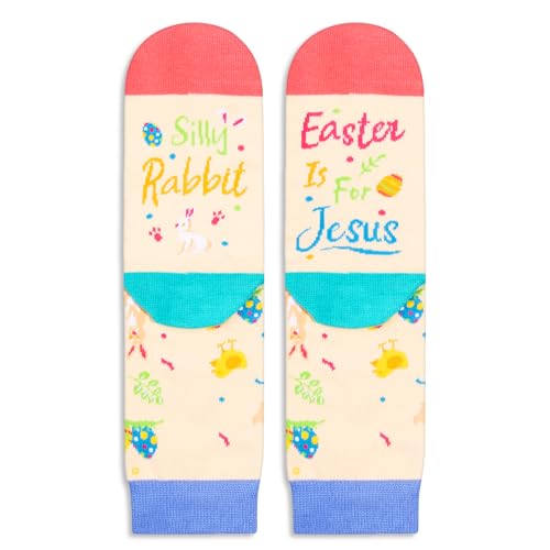 Silly Easter Gifts For Kids Bunny Gifts For Girls,Easter Socks For Kids Bunny Socks Rabbit Socks Boys 7-10 Years