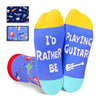 Crazy Guitar Gifts for Boys Girls, Guitar Lovers Gifts Novelty Funny Socks for Kids, Music Band Gifts for Guitar Players