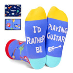 Crazy Guitar Gifts for Boys Girls, Guitar Lovers Gifts Novelty Funny Socks for Kids, Music Band Gifts for Guitar Players