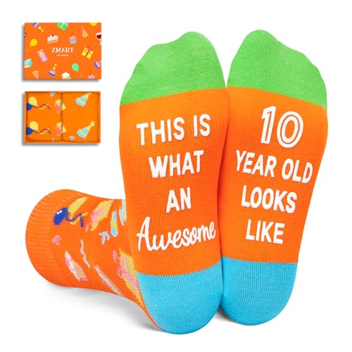 10 Year Old Girl Boy Gift Ideas, Kid Socks Age 10, Presents for 10 Year Old Tween Girls Boys, Ten 10th Year Old Birthday Gifts