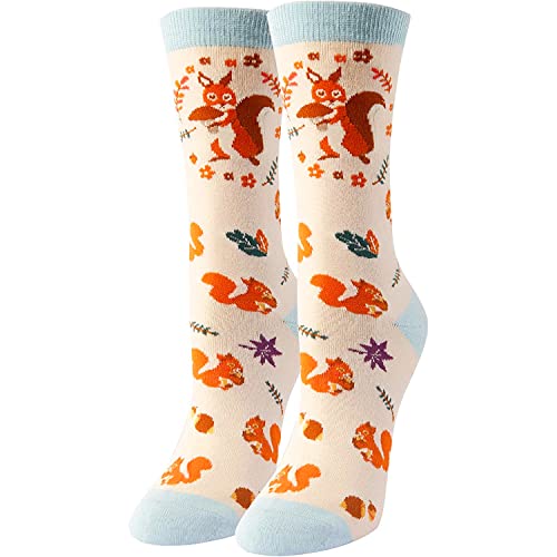 Funny Squirrel Gifts for Women Gifts for Her Squirrel Lovers Gift Cute Sock Gifts Squirrel Socks