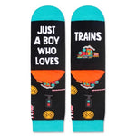 Train Gifts For Boys Kids Train Enthusiasts Lovers, Train Collector Gifts Railroad Gifts, Funny Train Railroad Socks For Boys Kids Stocking Stuffers