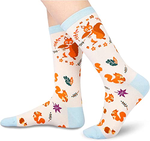 Funny Squirrel Gifts for Women Gifts for Her Squirrel Lovers Gift Cute Sock Gifts Squirrel Socks