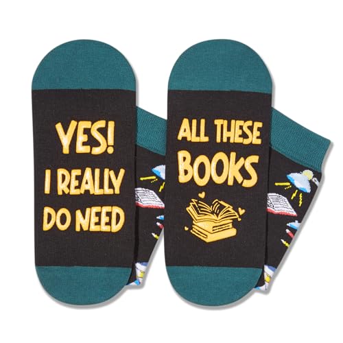 Book Lover Gifts for Women Men, Novelty Reading Book Gifts for Book Lovers Females Males Students, Book Socks for Teens Boys and Girls