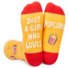 Funny Popcorn Gift Movie Night Gift For Women, Popcorn Socks Corn Movie Socks