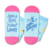 Gifts For Skiers Snowboarders, Skiing Gifts Ski Gifts Snowboarding Gifts, Ski Socks Skiing Socks Girls Womens, Snowboarding Youth Socks