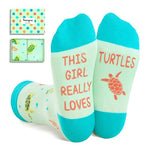 Girls Socks Sea Turtle Tortoise Gifts Ocean Gifts, Animal Lover Gifts Turtle Socks