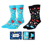 2Packs Funny Doctor Pharmacist Pharmacy Nursing Students Gifts, Medical Assistant Doctor Pharmacy Socks