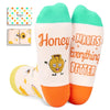 Funny Honey Bee Gifts for Women Men, Bumble Bee Gifts Beekeeper Gifts, Fun Bee Bumble Bee Honeycomb Socks