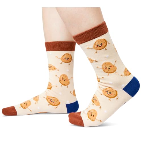 Funny Potato Socks Food Socks, Potato Gifts Funny, Christmas Food Gifts Foodie Gifts, Gifts For Couch Potatoes, Food Gifts Under 25