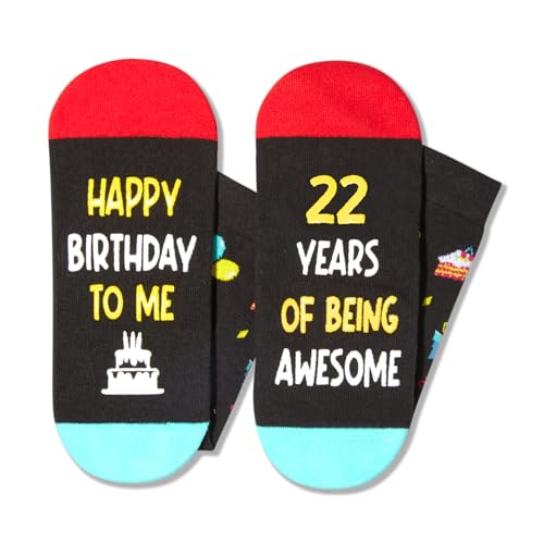 22nd Birthday Gifts for 22 Year Old Woman Man, Best Gifts for 22 Year Old Male Female, Birthday Socks