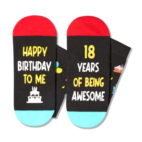 18th Birthday Gift Ideas Socks - Happy Birthday Gifts for 18 Year Old Boy Girl，Young Adult Gift Ideas