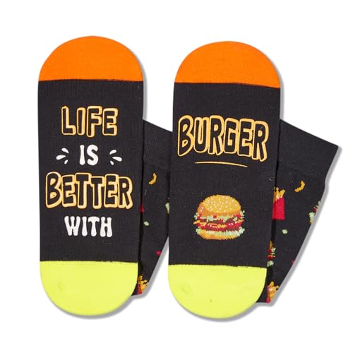 Burger Socks Hamburger Cheeseburger Socks, Food Lover Gifts, Life Is Better With Burgers