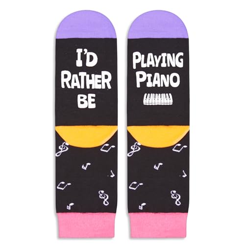 Funny Piano Dance Music Gifts For Boys Girls Kids, Novelty Crazy Cool Cute Piano Dance Music Socks