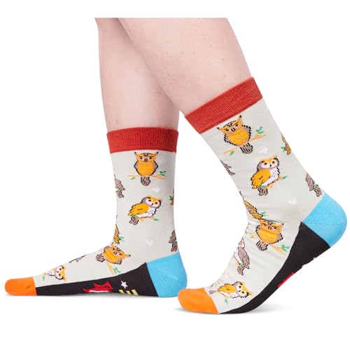 Funny Owl Socks Women Men Owl Gifts for Owl Lovers Bird Gifts for Bird Lovers