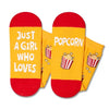 Funny Popcorn Gift Movie Night Gift For Women, Popcorn Socks Corn Movie Socks