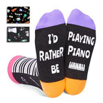 Funny Piano Dance Music Gifts For Boys Girls Kids, Novelty Crazy Cool Cute Piano Dance Music Socks