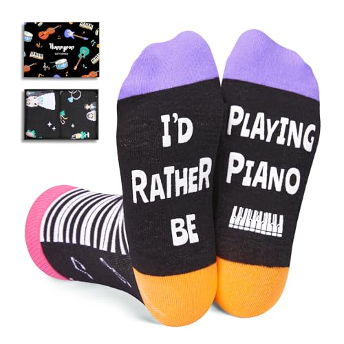 Funny Piano Dance Music Gifts For Boys Girls Kids, Novelty Crazy Cool Cute Piano Dance Music Socks