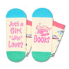 Book Lover Gifts for Women, Novelty Reading Gifts Book Gifts for Book Lovers Girls, Crazy Book Reading Socks for Teen Girls