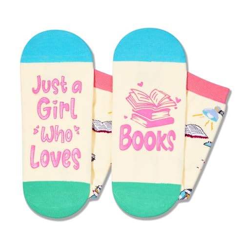 Book Lover Gifts for Women, Novelty Reading Gifts Book Gifts for Book Lovers Girls, Crazy Book Reading Socks for Teen Girls