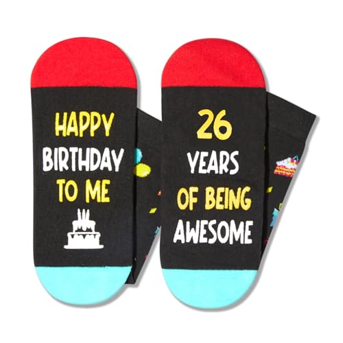 26th Birthday Gifts for 26 Year Old Woman Man, Best Gifts for 26 Year Old Male Female, Birthday Socks