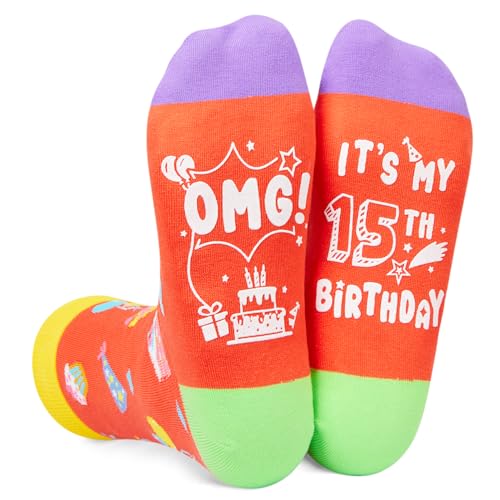 15th Birthday Gifts, Gifts for 15 Year Olds, Quinceanera Gifts, Funny Socks for Teens