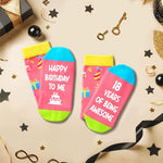 18th Birthday Gifts Socks for 18 Year Old Girl Boy, 18 Year Old Girl Boy Gift Ideas, Birthday Socks for 18 Years