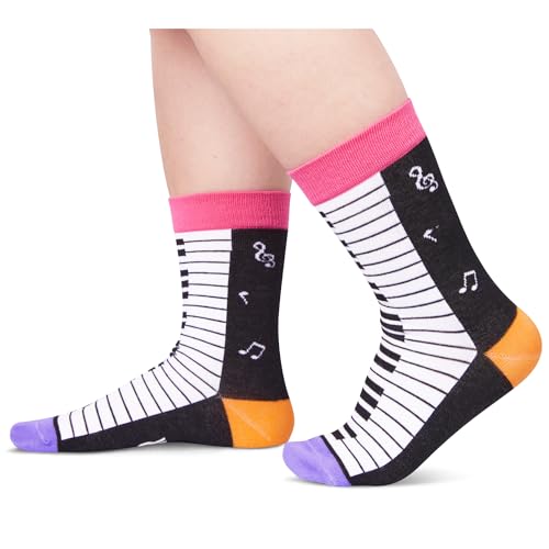 Funny Piano Dance Music Gifts For Boys Girls Kids, Novelty Crazy Cool Cute Piano Dance Music Socks