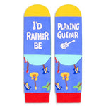 Crazy Guitar Gifts for Boys Girls, Guitar Lovers Gifts Novelty Funny Socks for Kids, Music Band Gifts for Guitar Players