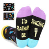 Singing Gifts for Singers, Funny Music Gifts for Kids Who Love Music, Girls Boys Socks 7-9 Years Old