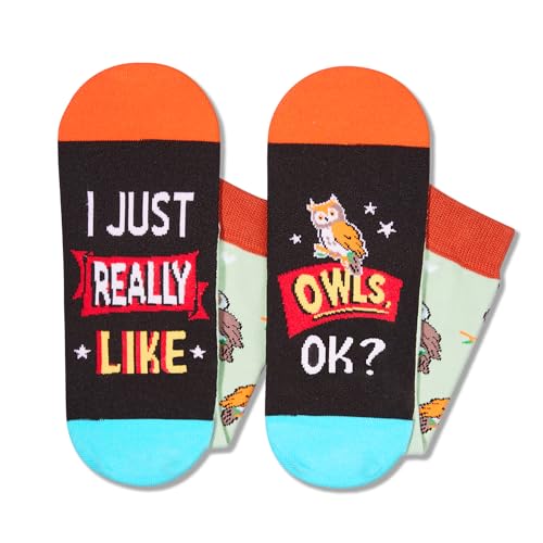 Funny Owl Socks Women Men Owl Gifts for Owl Lovers Bird Gifts for Bird Lovers