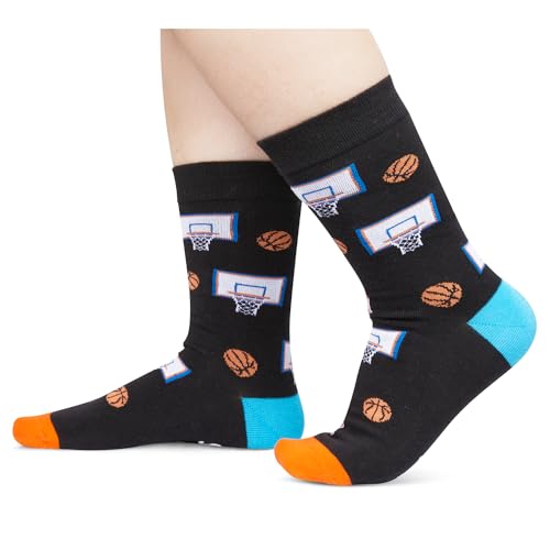 7th-12th Birthday Gift Ideas for Boys - Kids Novelty Socks, Soccer Basketball Hockey Baseball Gifts for Boys