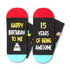 15th Birthday Gifts for 15 Year Old Teen Boys Girls, Quinceanera Gifts, 15 Year Old Boy Girl Gift Ideas, Happy Birthday Socks