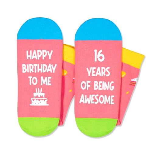 16th Birthday Gifts for 16 Year Old Girl Boy, 16 Year Old Birthday Gift Ideas, Sweet 16 Gifts for Girls, Happy Birthday Socks for 16 Years