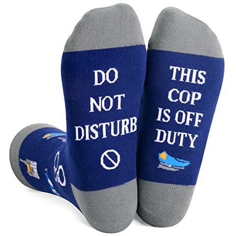 Police Dad Gifts, Unisex Cops Socks, Policeman Gifts for Him or Her, Gifts for Cops, Police Academy Graduations, Police Detective Gifts, Ideal Police