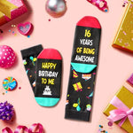 16th Birthday Gifts for 16 Year Old Girl Boy, Sweet 16 Gifts for Teen Girls, Gifts for Teen Boys 16, Happy Birthday Socks for 16 Year Old