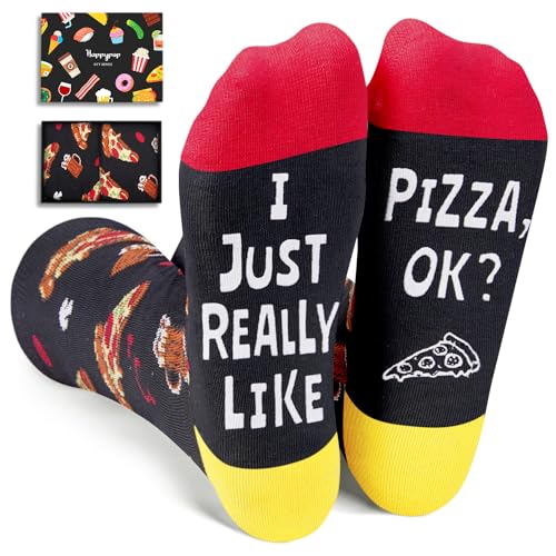 Pizza Socks Box For Men Women, Pizza Gifts Pizza Lover Gift, White Elephant Gifts