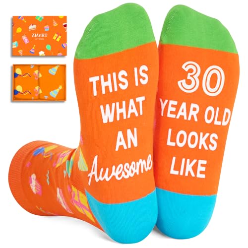 30th Birthday Gift Ideas Socks - 30th Birthday Gifts for Her Him, Best Cool Gifts for 30 Year Old Women Men